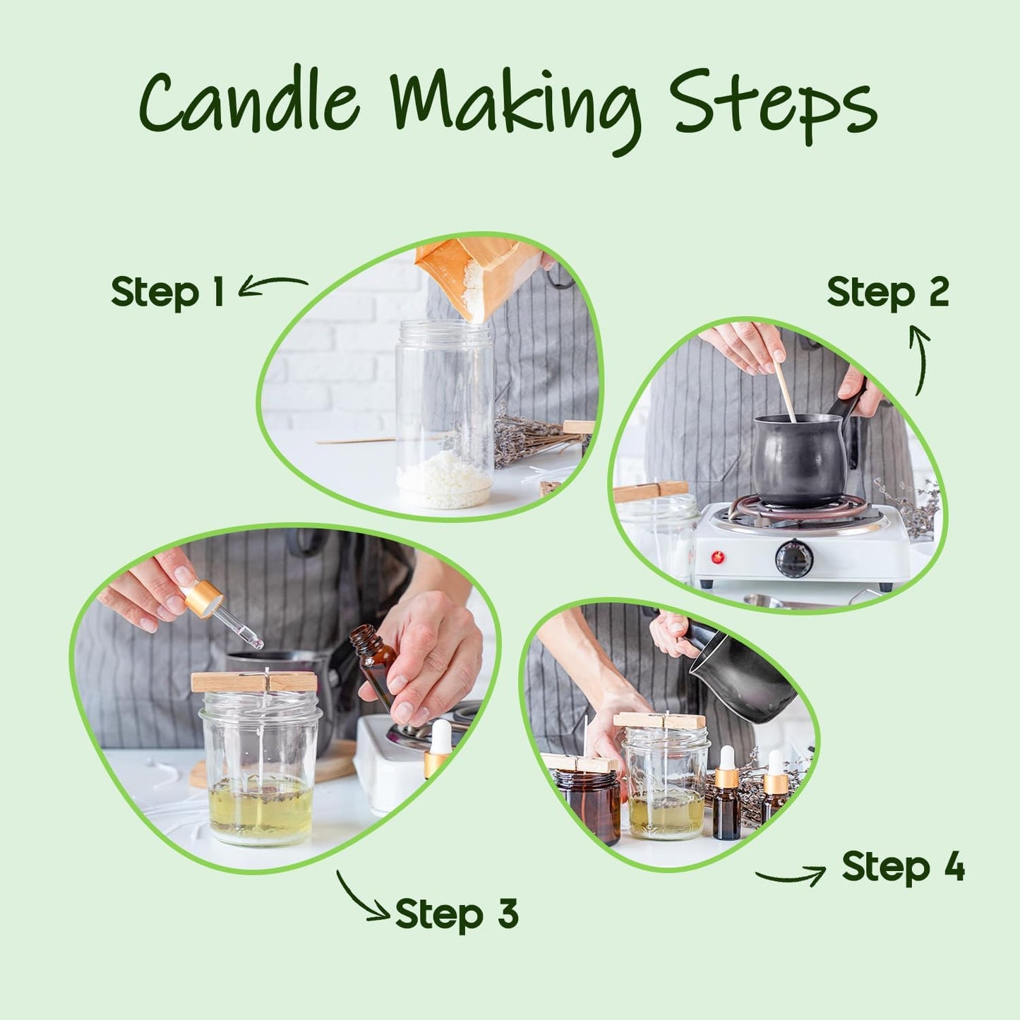 UNOTENA Soy Wax Flakes, Natural Candle Wax, Organic Soy Wax for Candle Making from Farm, No