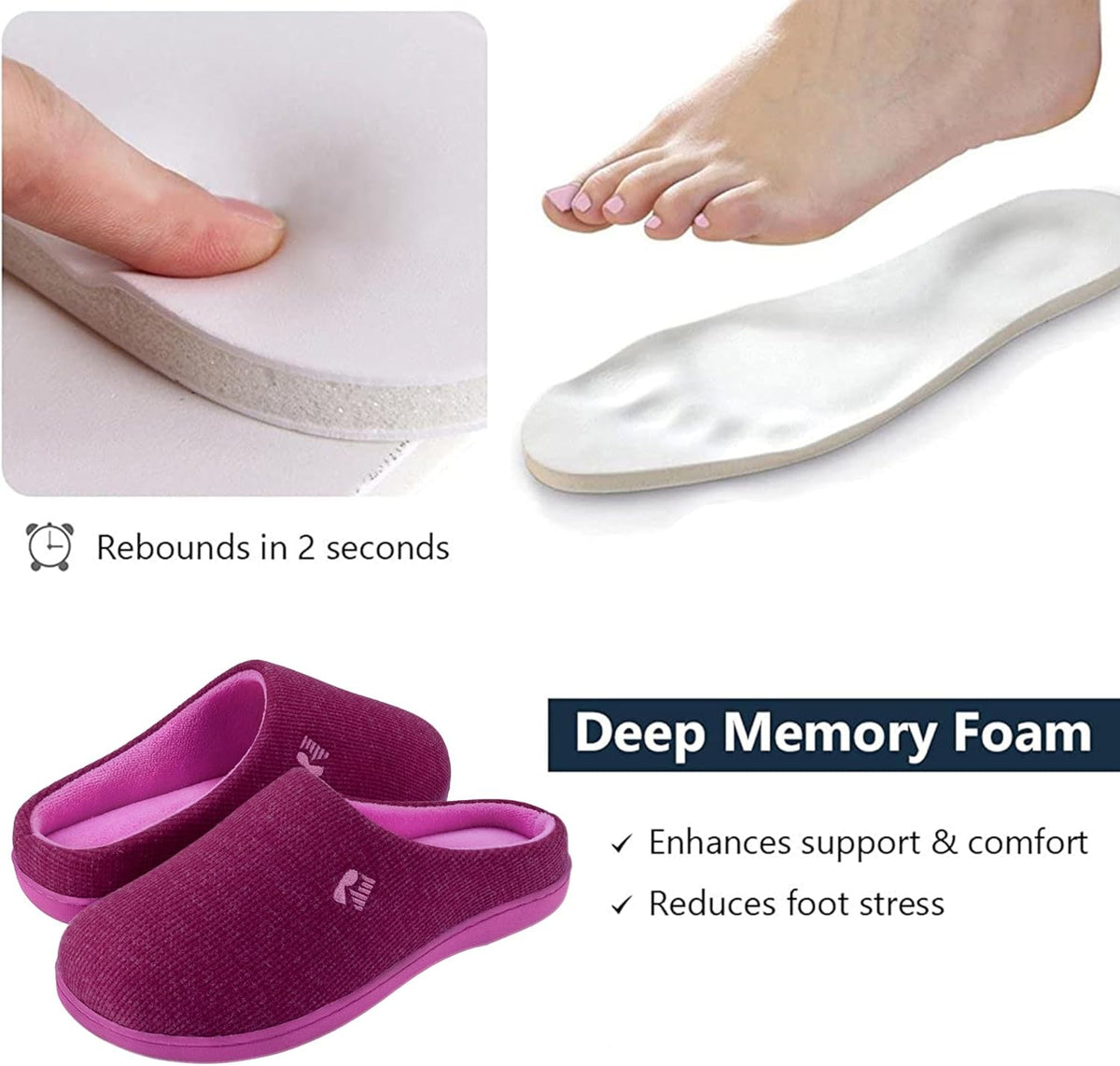 RockDove Women's Original Two-Tone Memory Foam Slipper