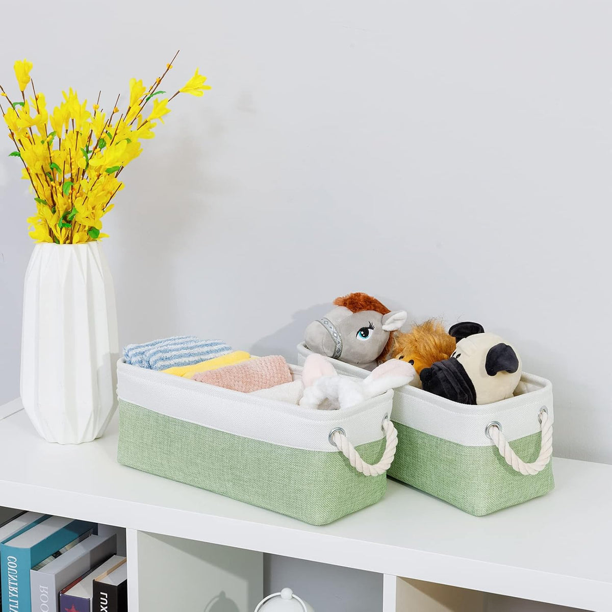 DULLEMELO Toilet Paper Storage Basket, Toilet Paper Basket for Back of Toilet, Bathroom Storage