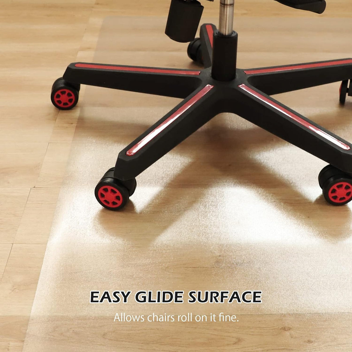 SALLOUS Office Chair Mat for Hard Floors, 63" x 51" Large Chair Mat for Hardwood Floors, Slip