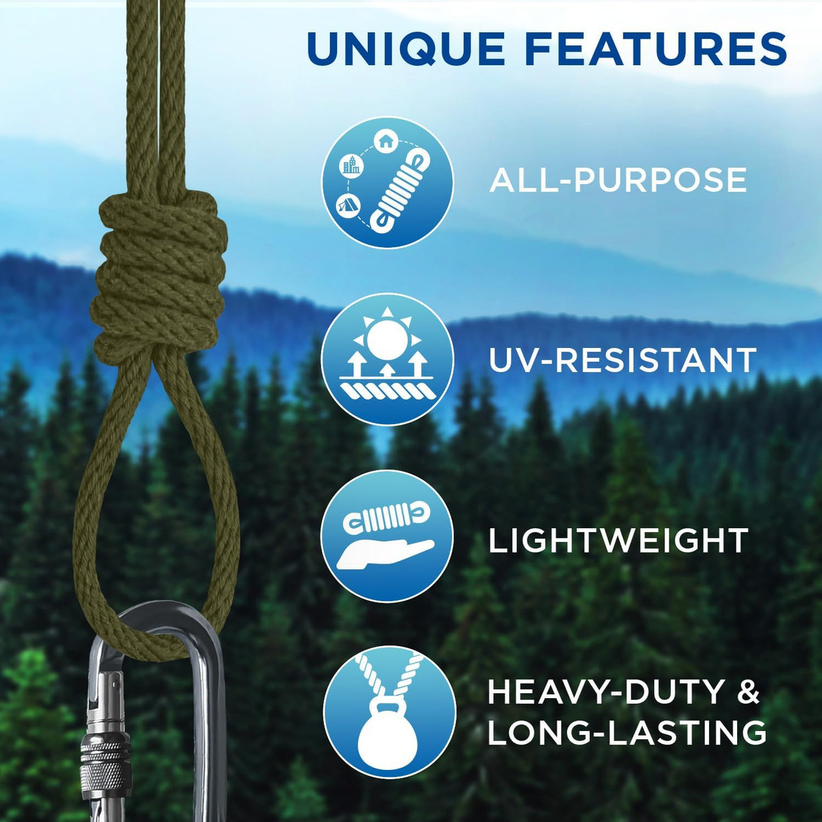TECEUM Cotton Rope 3/16” (5 mm) – 50 FT – Strong All-Purpose Braided Rope – Natural Cotton – for
