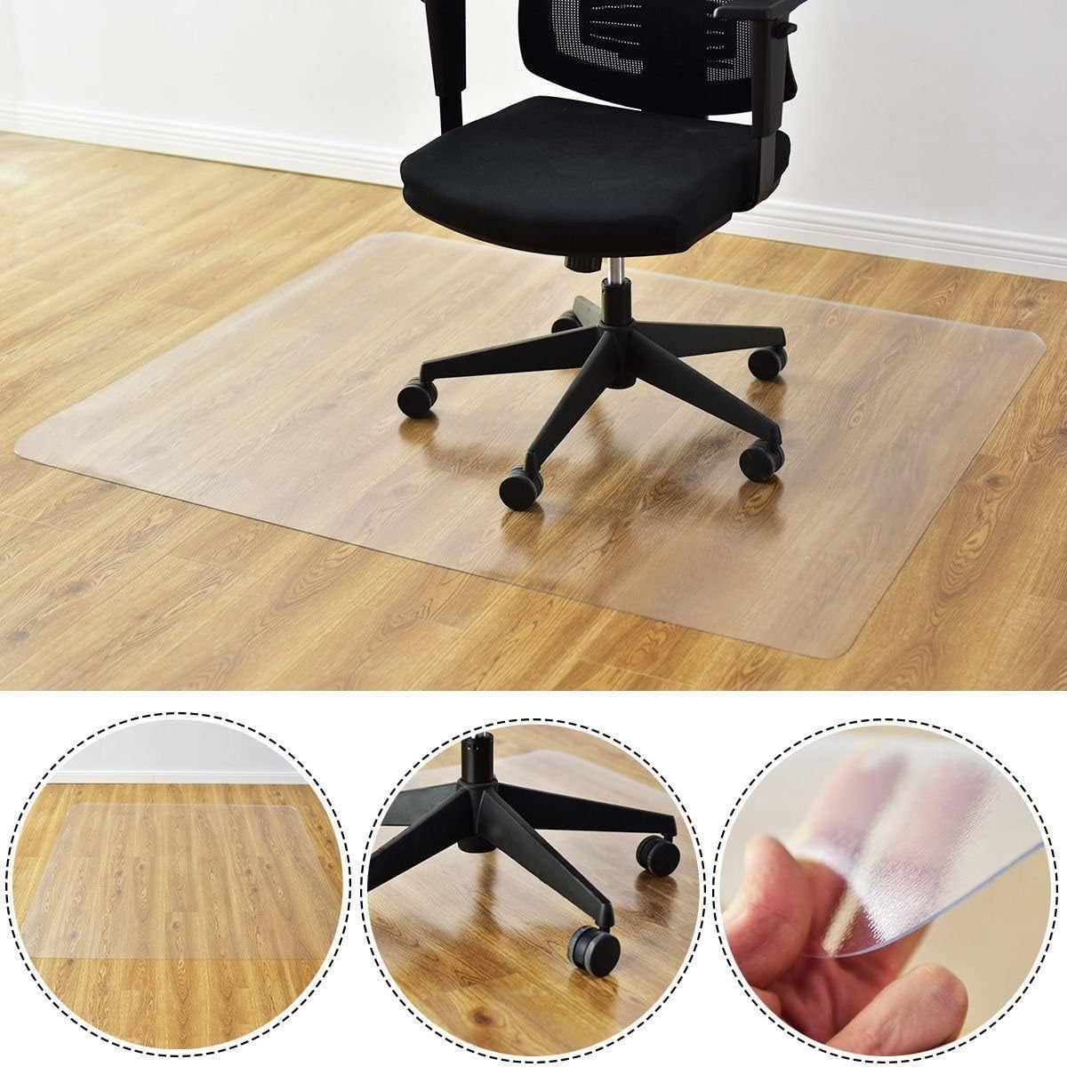 Azadx Chair Mat for Hardwood 60"x 48" Large Office Chair Mat for Hardwood Floors Protector Mat for