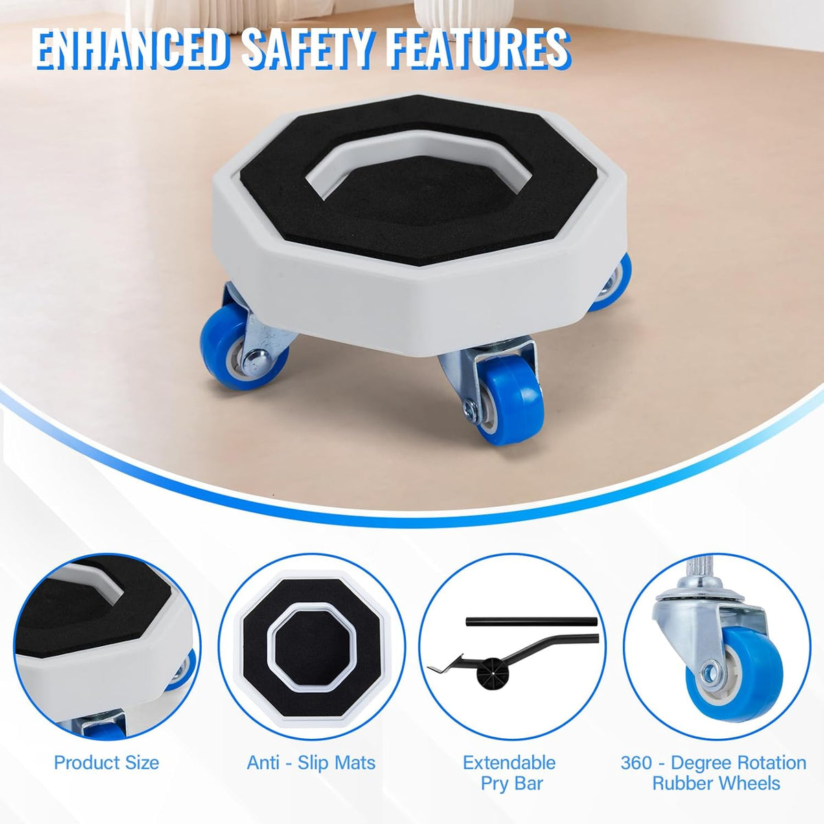 New Upgrade Furniture Sliders, Furniture Lift Heavy Duty Furniture Moving System with Roller Dolly