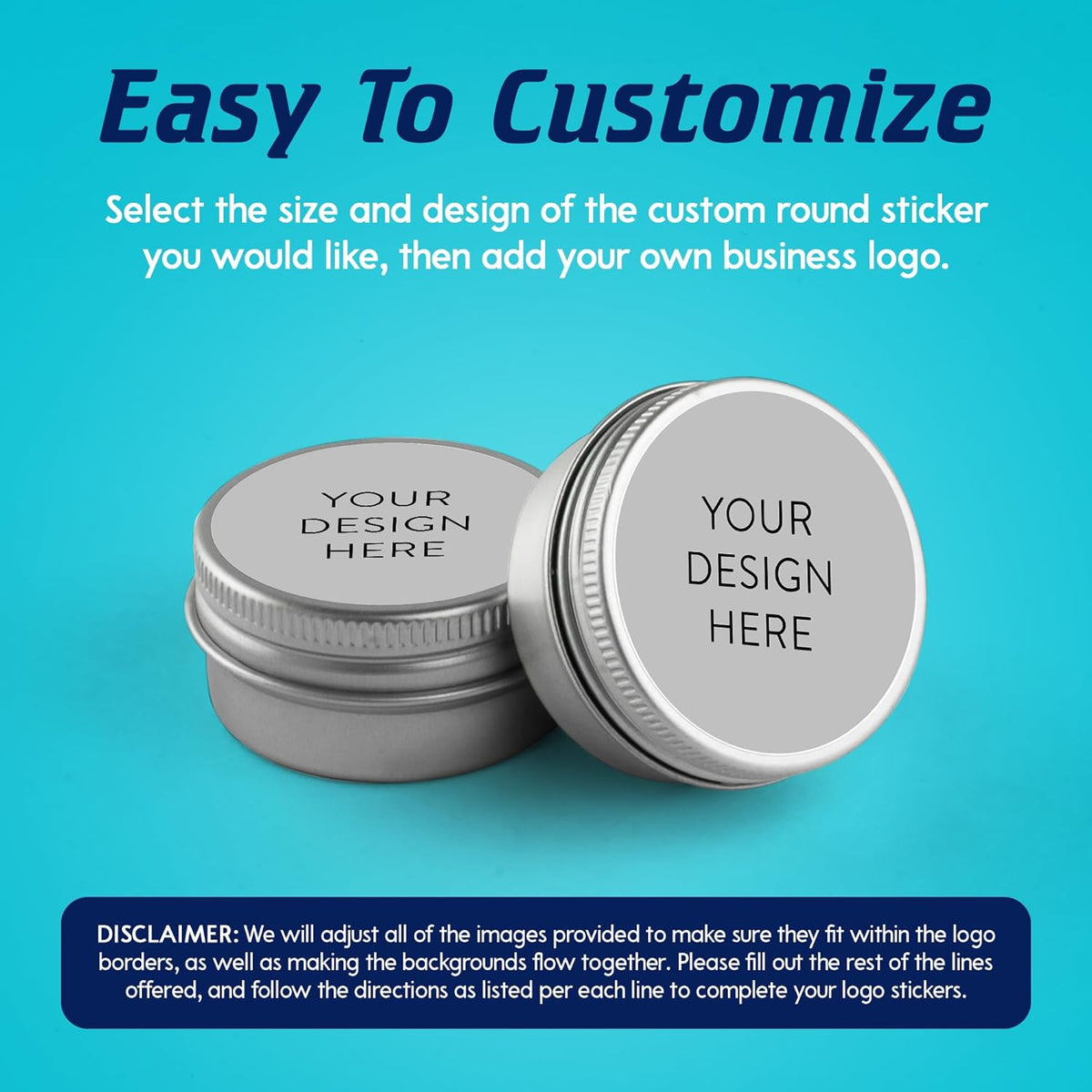 100 Custom Vinyl Stickers - Upload Your own Image, Text, Design, Logo - Personalized Logo Labels