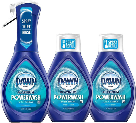 Dawn Powerwash Starter Kits, Dish Spray, Dish Detergent, Fresh Scent Bundle, Spray Bottle, 2