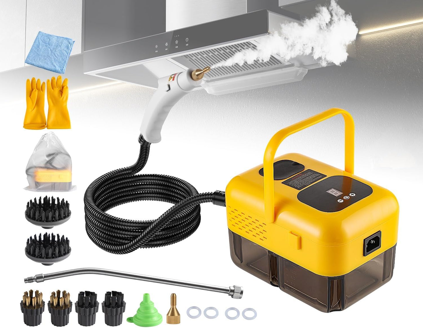 Steam Cleaner for Home, Handheld 2500W High Pressure Steamer for Cleaning, 9-Level Multipurpose