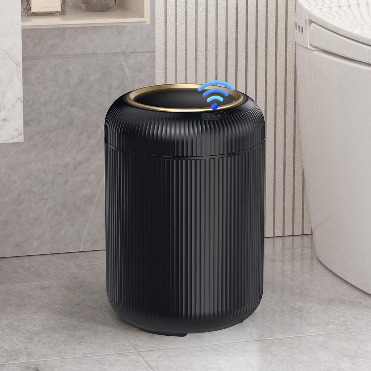 Motion Sensor Bathroom Trash Can with Lid, 3 Gallon / 11L Automatic Bathroom Garbage Can, Smart