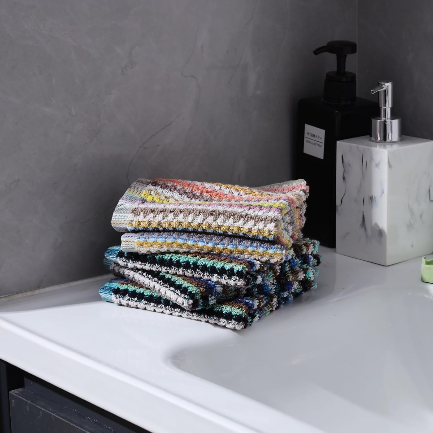 Oeleky Kitchen Dishcloths for Washing Dishes, Ultra Absorbent Dish Rags, Cotton Cleaning Cloths