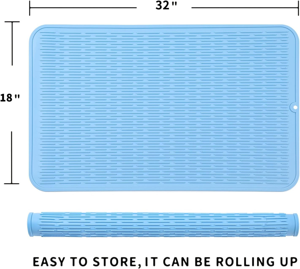Silicone Dish Drying Mat for Multiple Usage,Easy clean,Eco-friendly,Heat-resistant Silicone Mat for