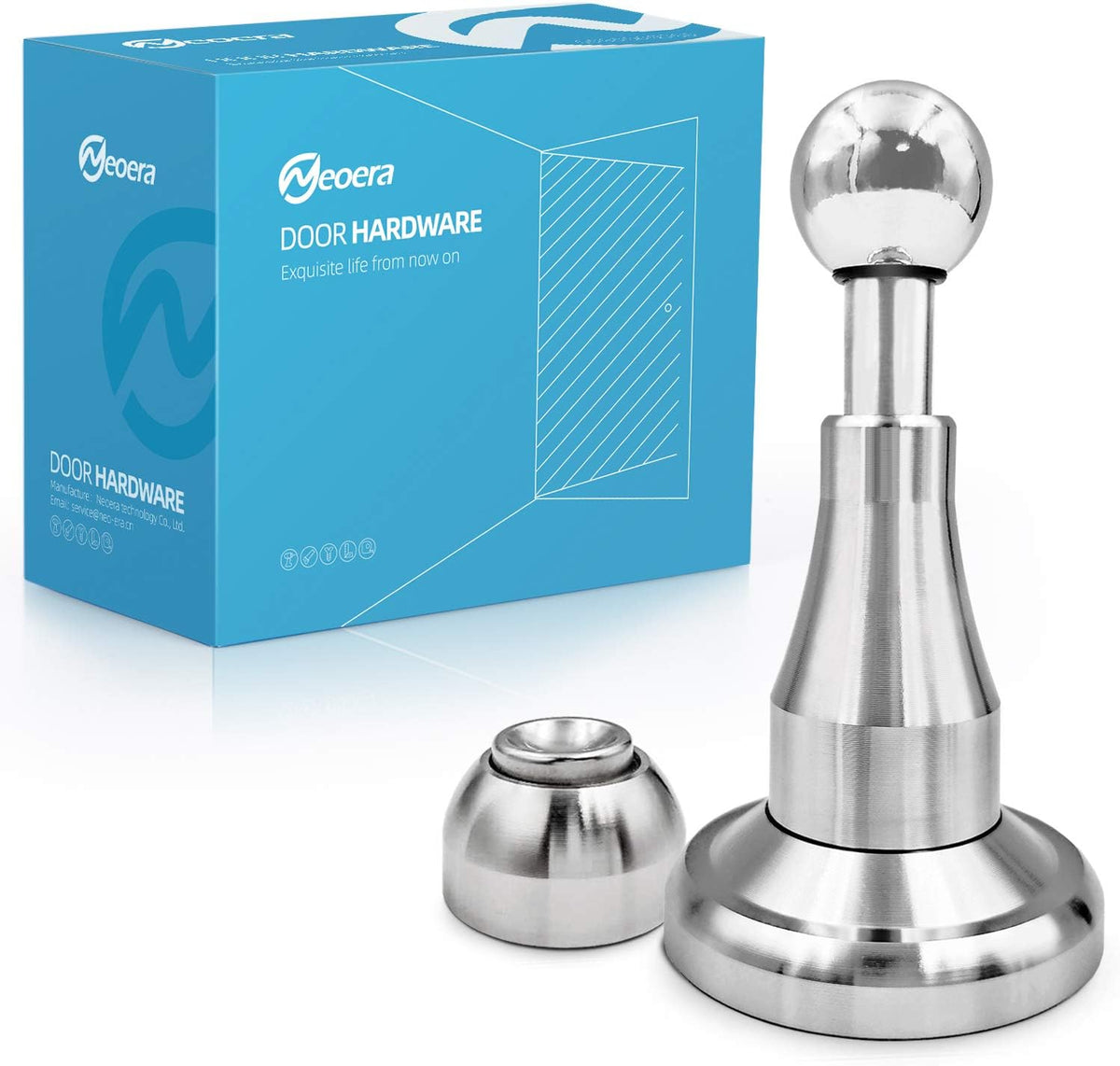Neoera Magnetic Door Stopper, Updated Hydraulic Shock Absorbent Technology, Soft-Catch Magnetic