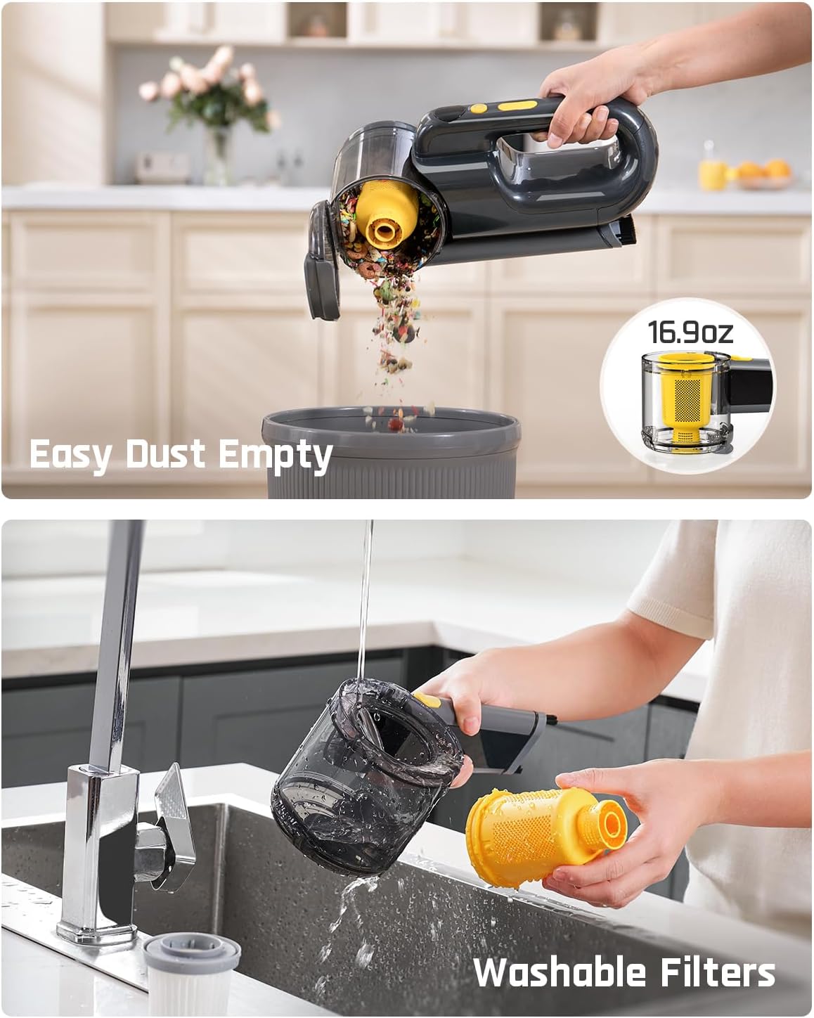 Fanttik Fold V10 Ultra Deluxe Handheld Vacuum Cordless, 17kPa Suction Power, Charging Base, Pivot