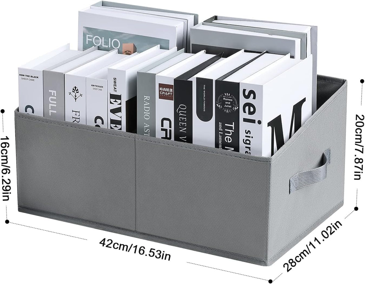 DIMJ Trapezoid Storage Bins for clothes - 6 Packs Closet Organizers and Storage Baskets, Foldable