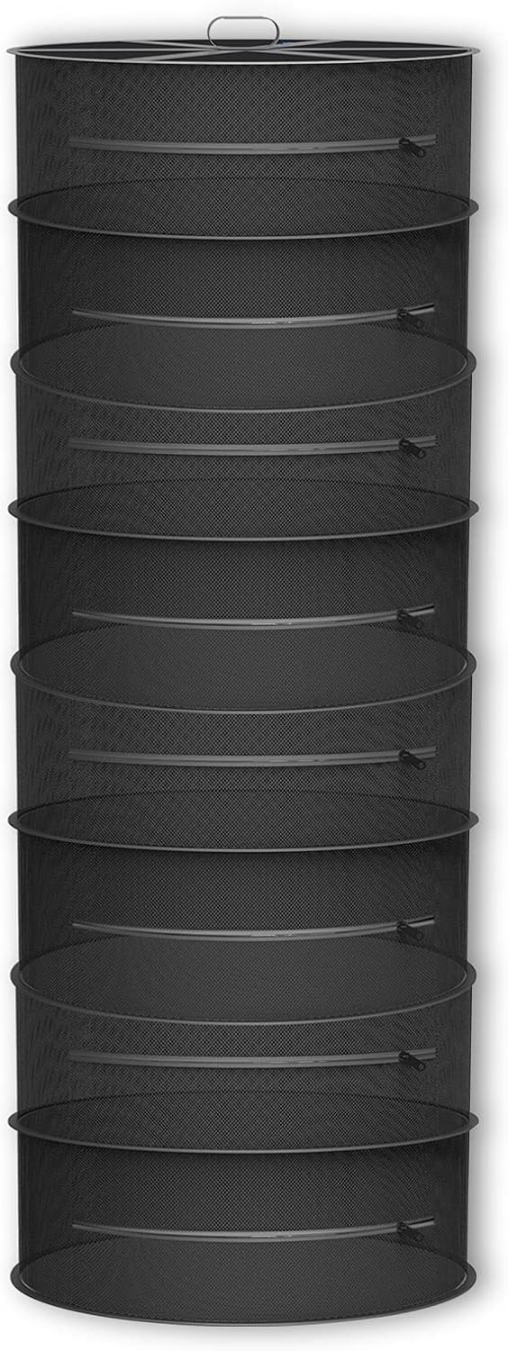 AC Infinity Herb Drying Rack, 8-Layer Hanging Mesh Net for Plants, Seeds, and Buds, 24" Diameter