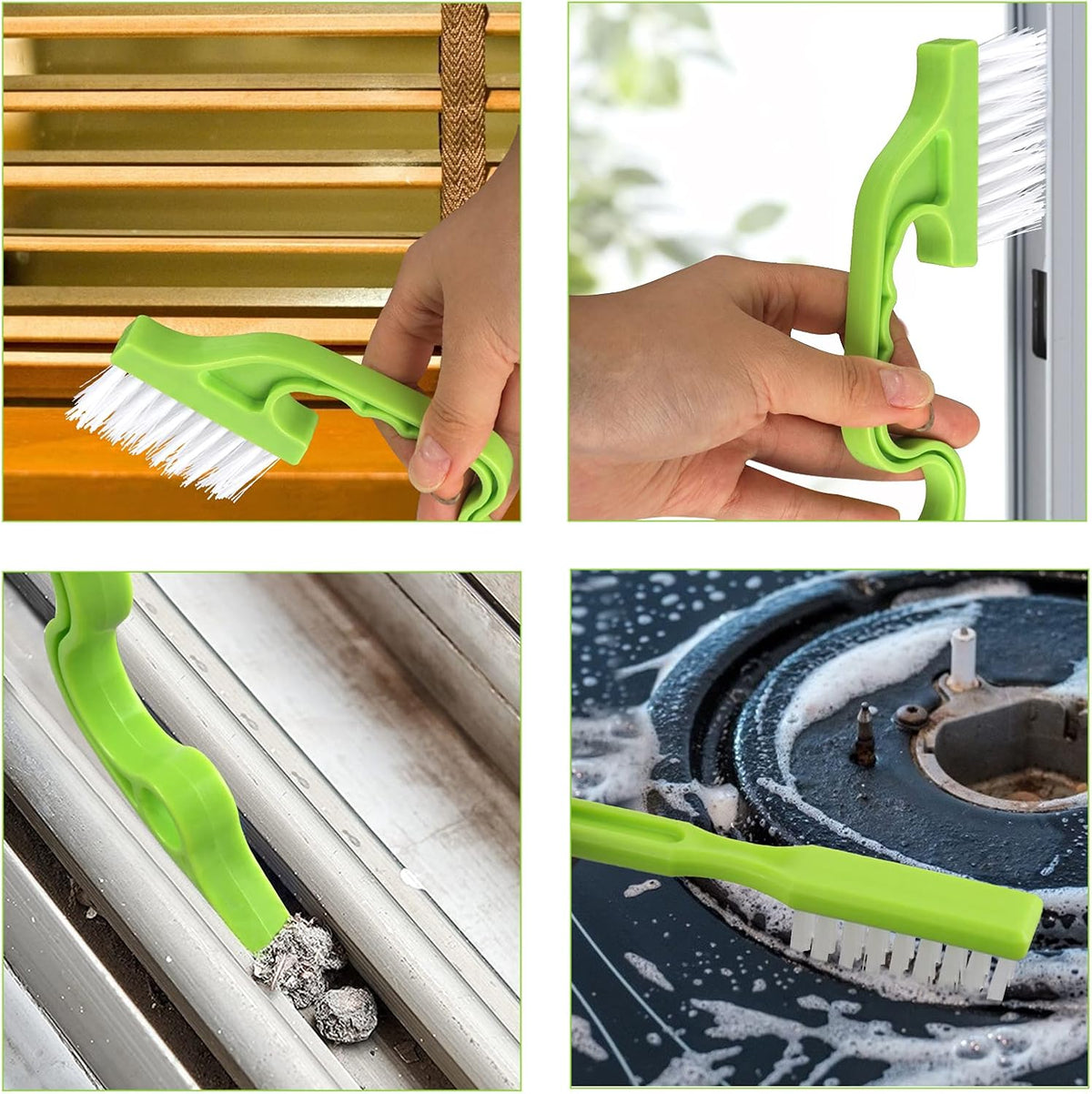 8 Pack Grout Cleaner Brush, Hand-held Groove Gap Cleaning Tools Tile Joint Scrub Brush to Deep