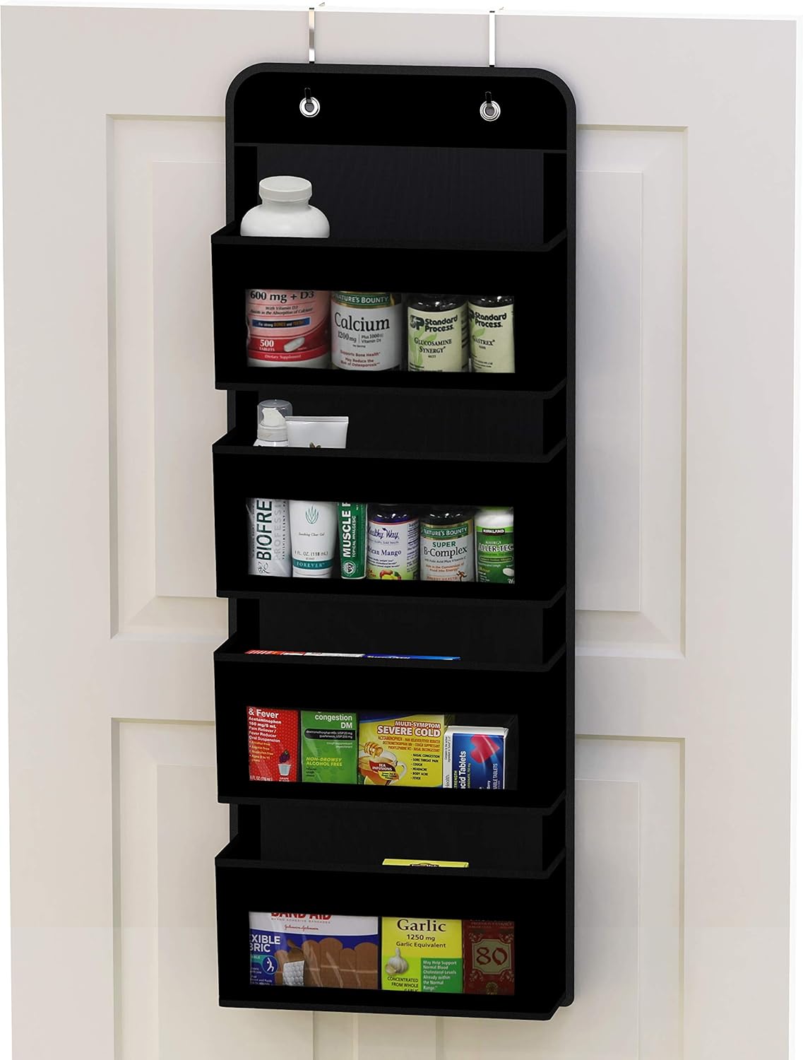 Simple Houseware 4 Clear Window Pocket Over Closet Door Storage Hanging Organizer for Bedroom