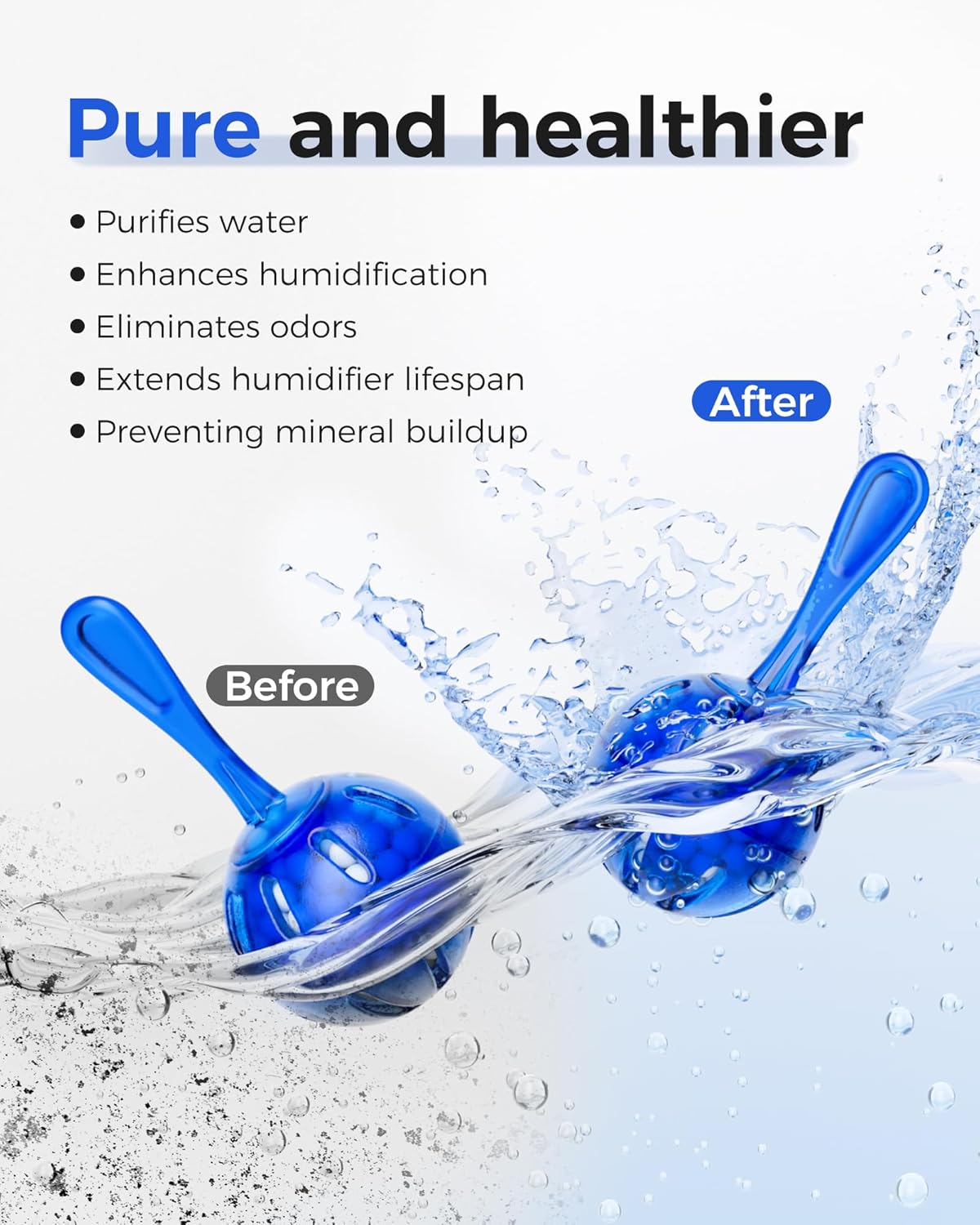 Humidifier Cleaner Anti-Scale Balls: Stop White Dust, Extend Humidifier Life, Prevents Hard Water