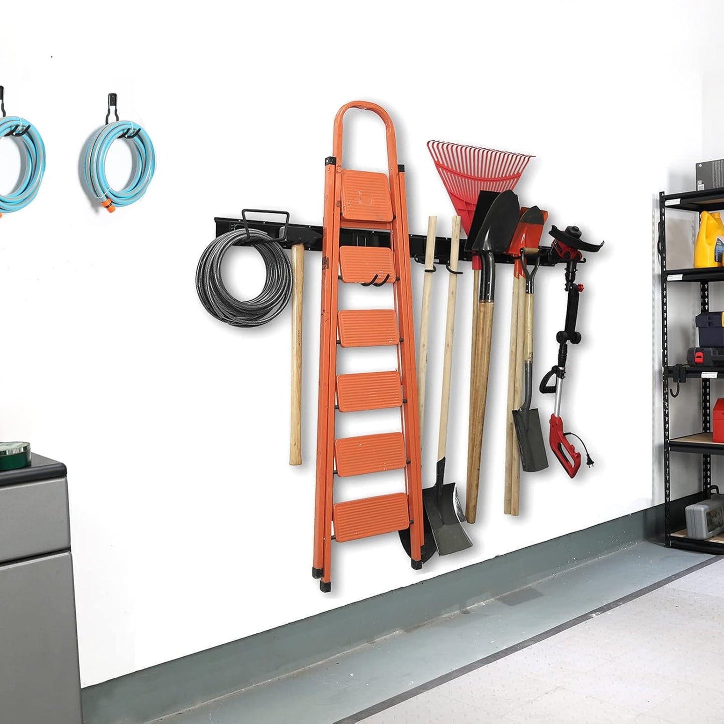 Wallmaster 15 PCS Tool Storage Rack, Garage Storage Wall Mount Organizer Garden Tool Heavy Duty