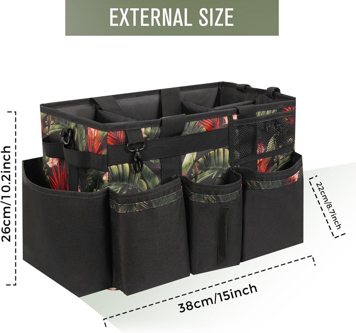 Wearable Cleaning Caddy, Cleaning Caddy Supplies Organizer with Handle & Shoulder Straps for