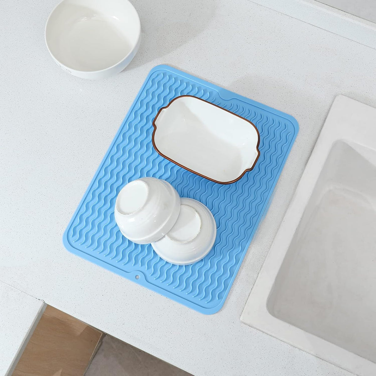 Silicone Dish Drying Mat for Multiple Usage,Easy clean,Eco-friendly,Heat-resistant Silicone Mat for