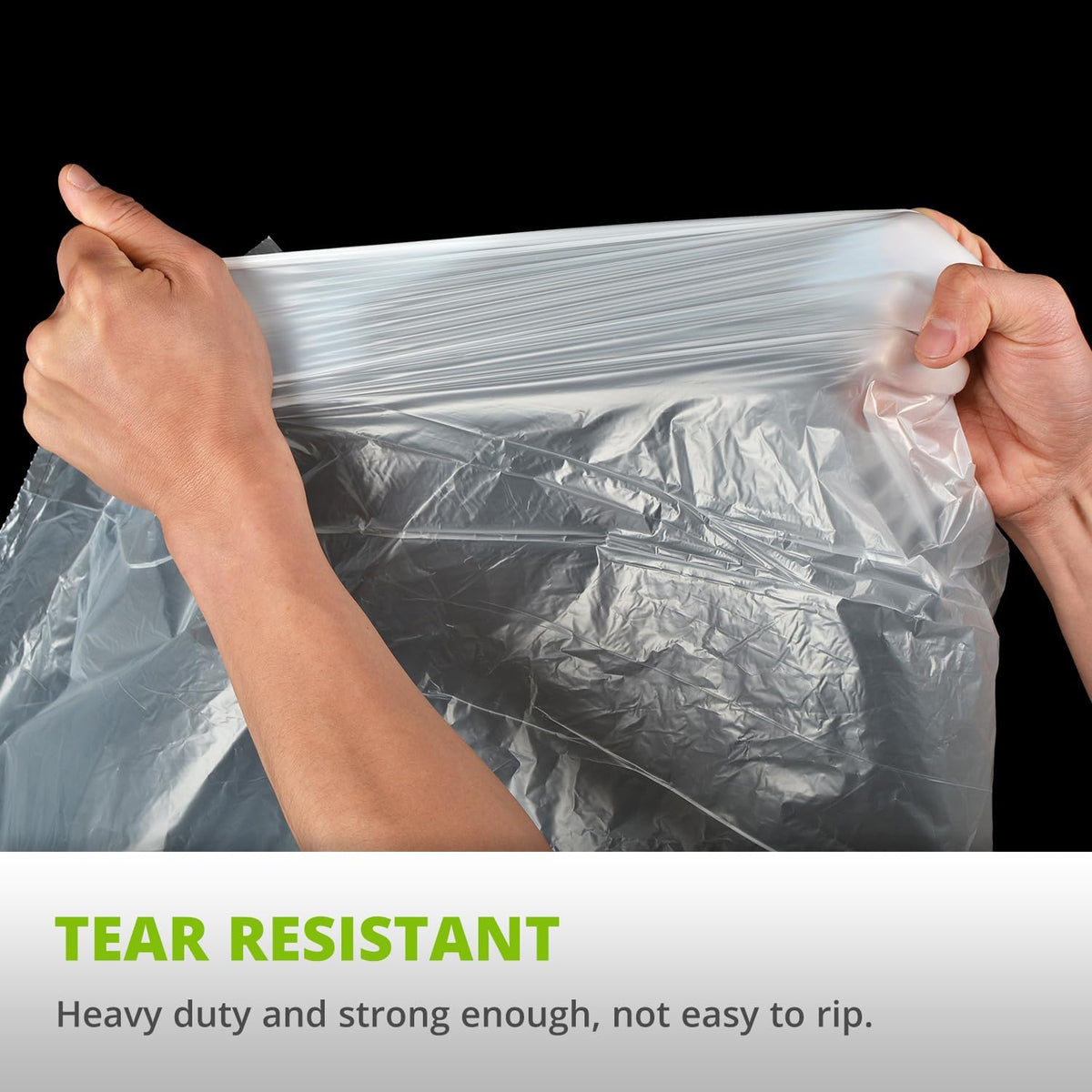 Heavy Duty 15 Gallon Drawstring Trash Bags, 108 Count Ultra Thick Strong Plastic Garbage Bags