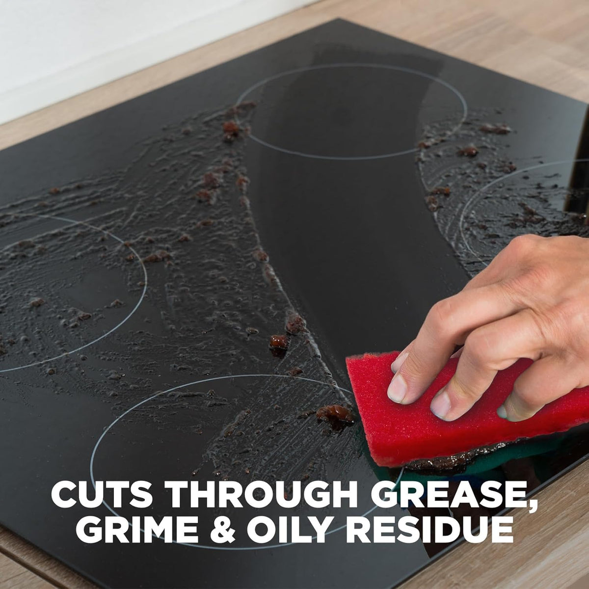 Weiman Glass Cooktop Cleaner & Polish For Daily Use on Ceramic, Induction Stove Top, Removes Grease