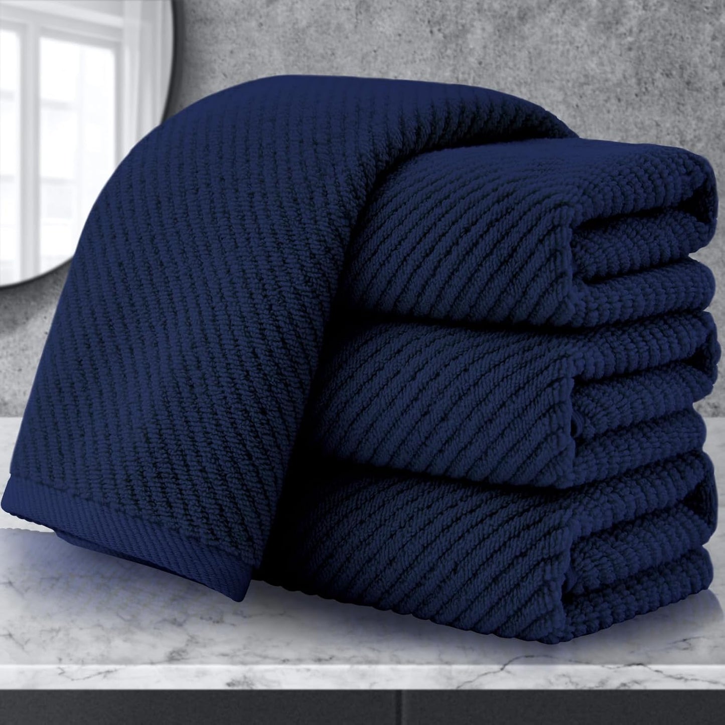 VOOVA & MOVAS Bathroom Hand Towels Set of 4, 18"x 28" - 100% Cotton | Lightweight | Thick | Quick