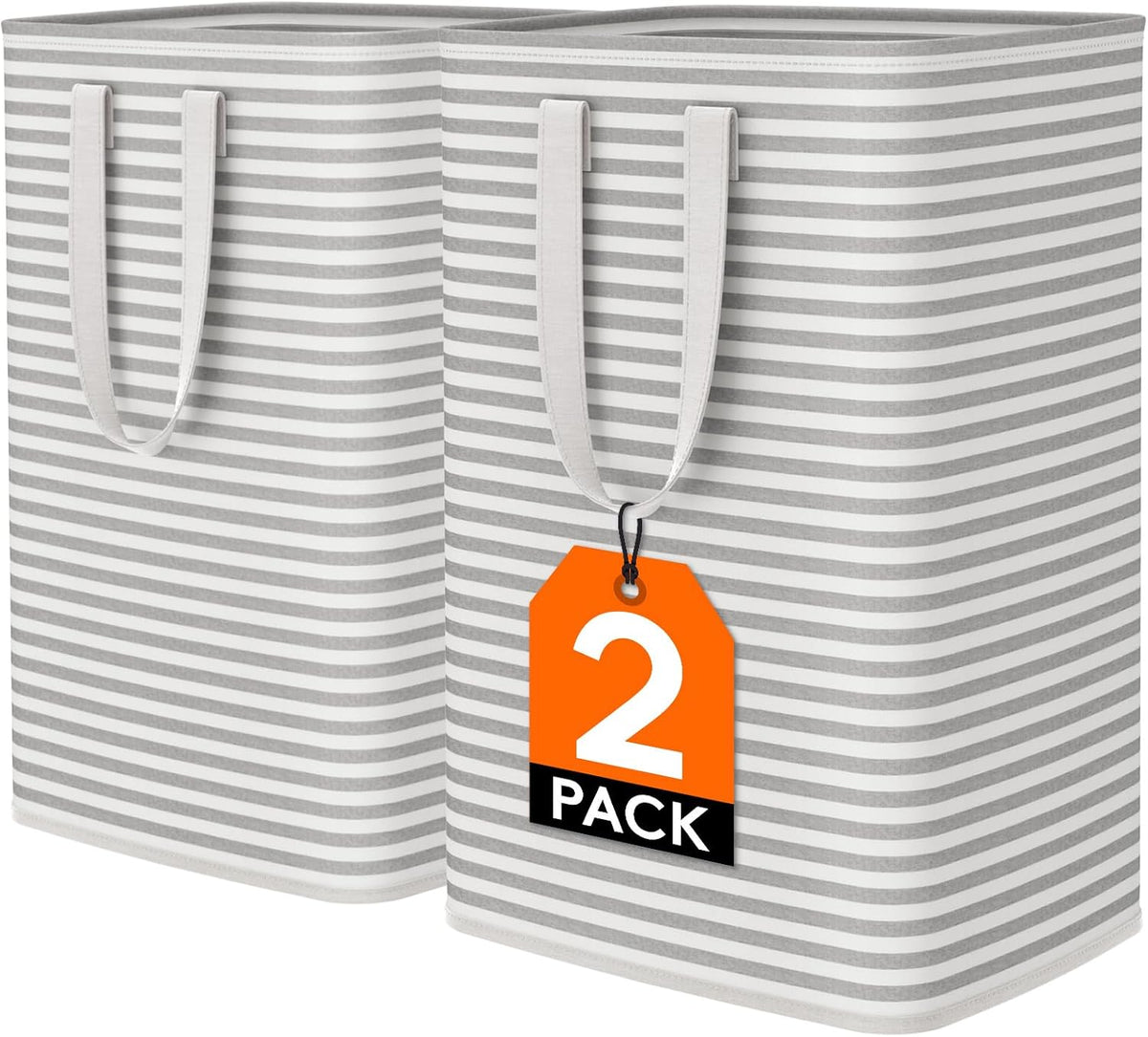 Lifewit 2 Pack Laundry Hamper Large Collapsible Laundry Baskets, Freestanding Waterproof Clothes