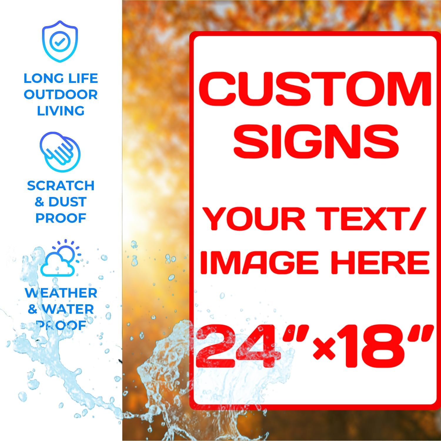 Personalized signs,Aluminum Weatherproof Metal Sign,Optional reflective, double-sided,Custom