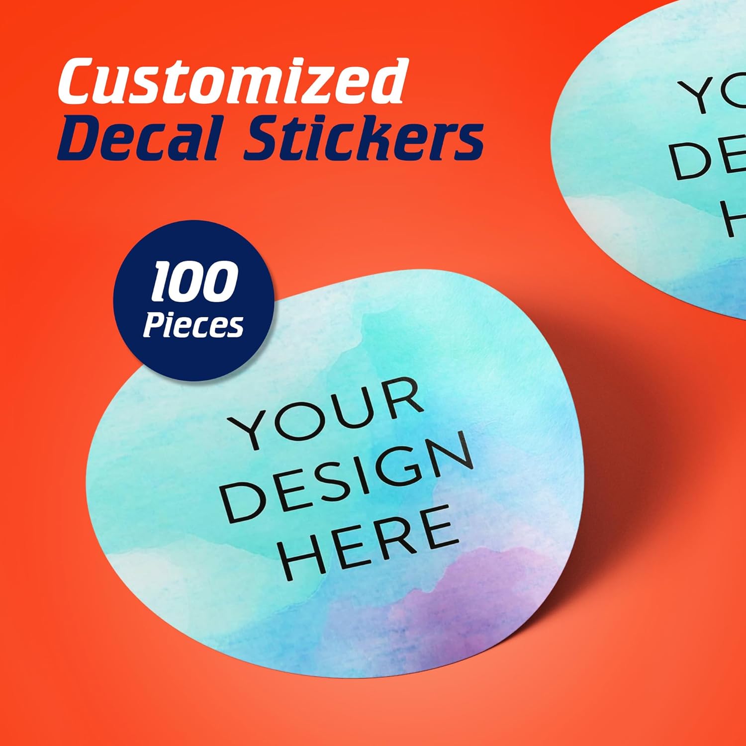 100 Custom Vinyl Stickers - Upload Your own Image, Text, Design, Logo - Personalized Logo Labels