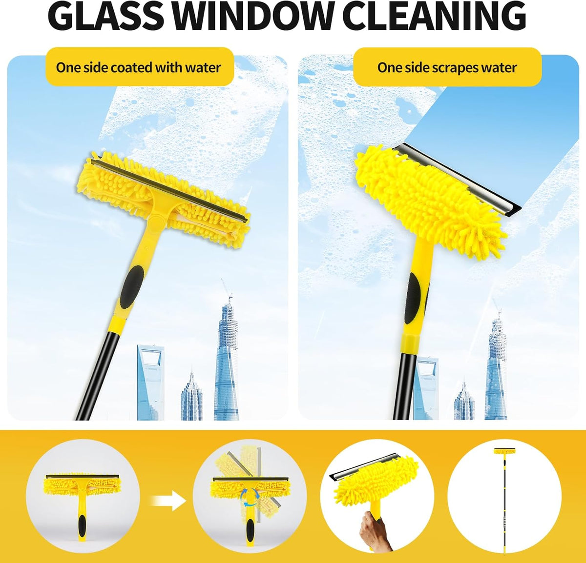 High Ceiling Fan Cleaner Duster for Fans Blades Cleaner with 78.7in Extension Pole Extra Long