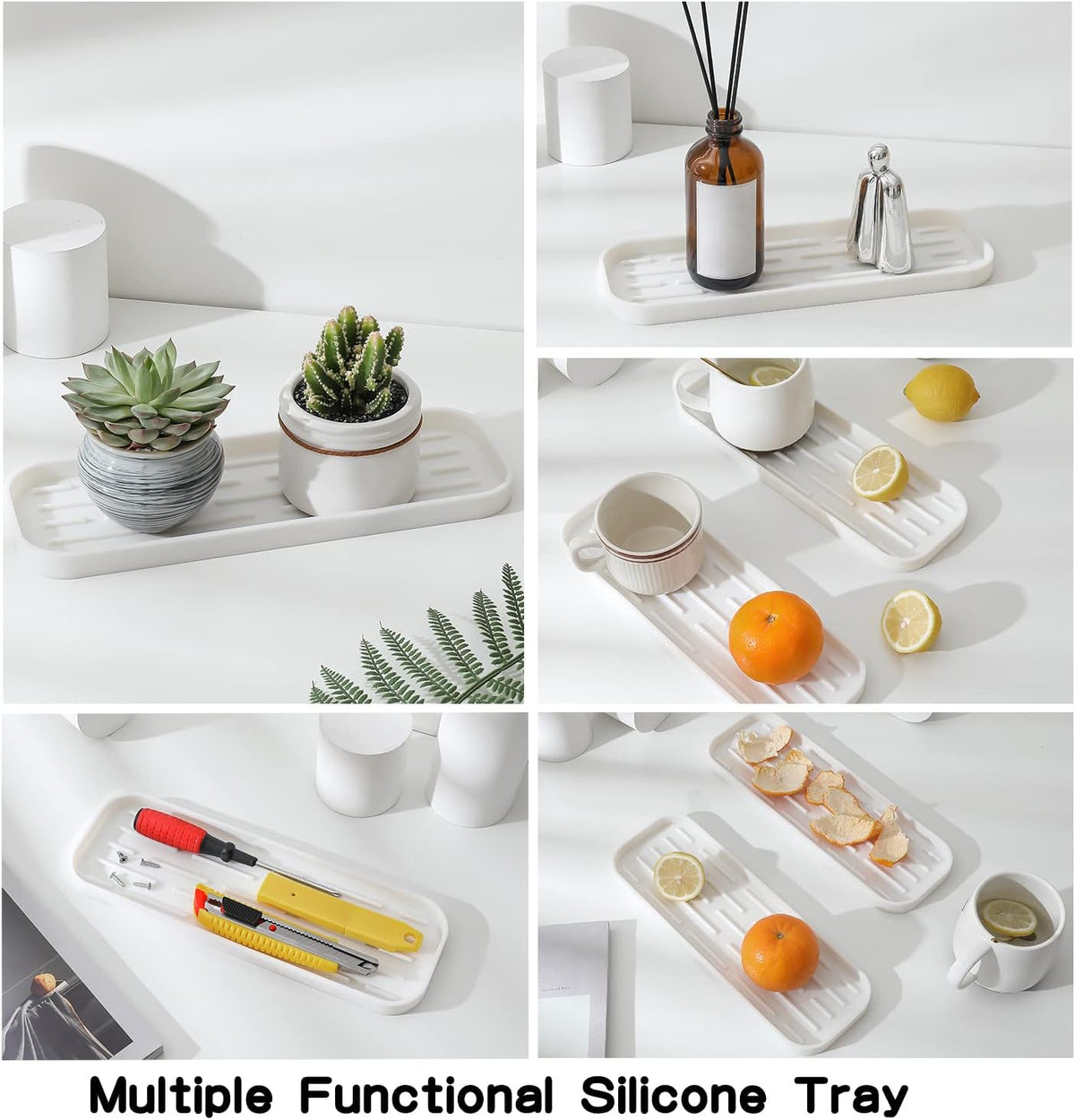 Silicone Kitchen Sink Organizer Tray for Multiple Usage,Eco-Friendly Sponges Holder for Kitchen