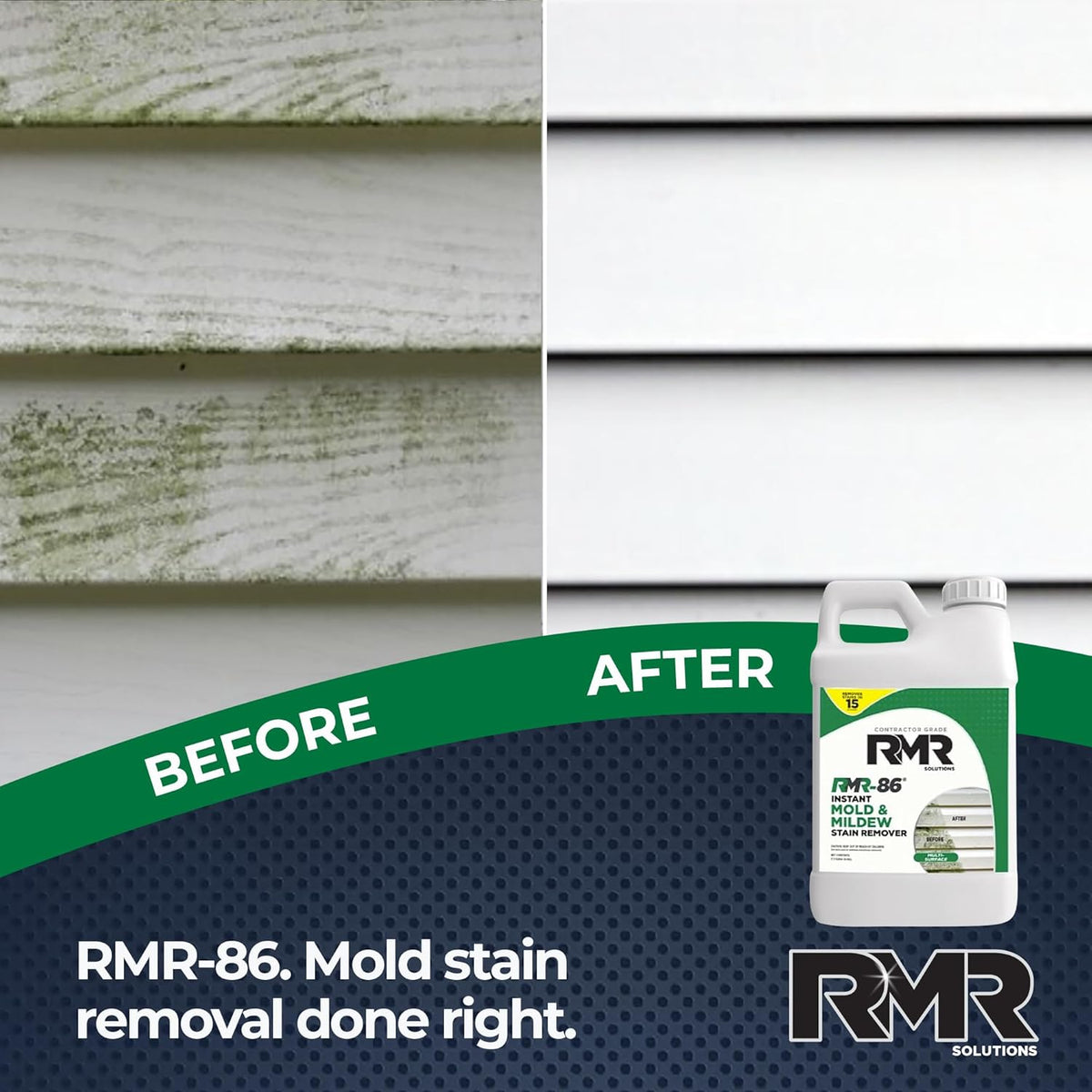 RMR-86 Instant Mold Stain and Mildew Stain Remover Spray - Scrub Free Formula, 2.5 Gallon (320 Fl