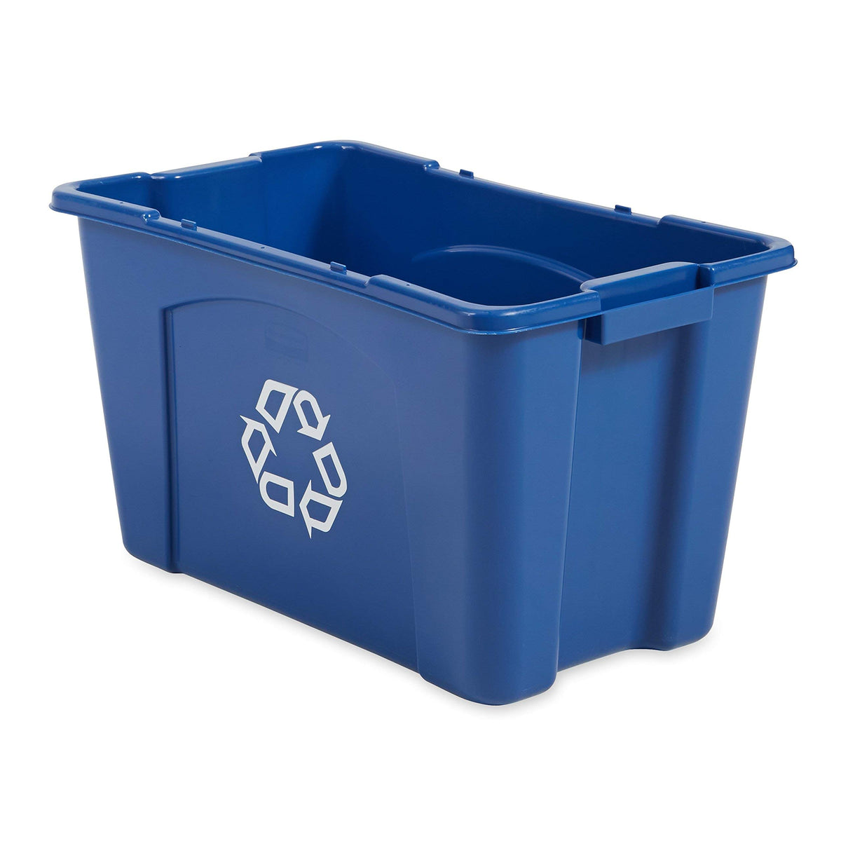 Rubbermaid Commercial Products, Recycling Bin/Box for Paper and Packaging, Stackable, 18 GAL, for