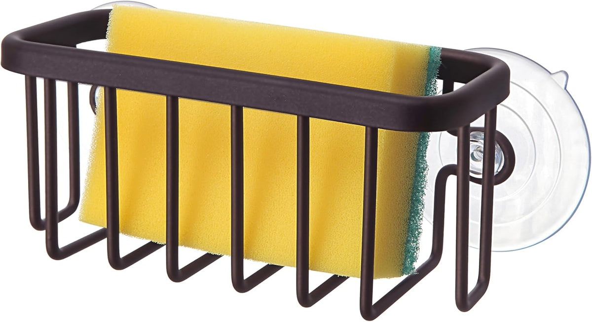 SunnyPoint NeverRust Kitchen & Bathroom Sink Caddy for Sponges, Scrubbers, Soap, 6" x 2.5" x 2.75"