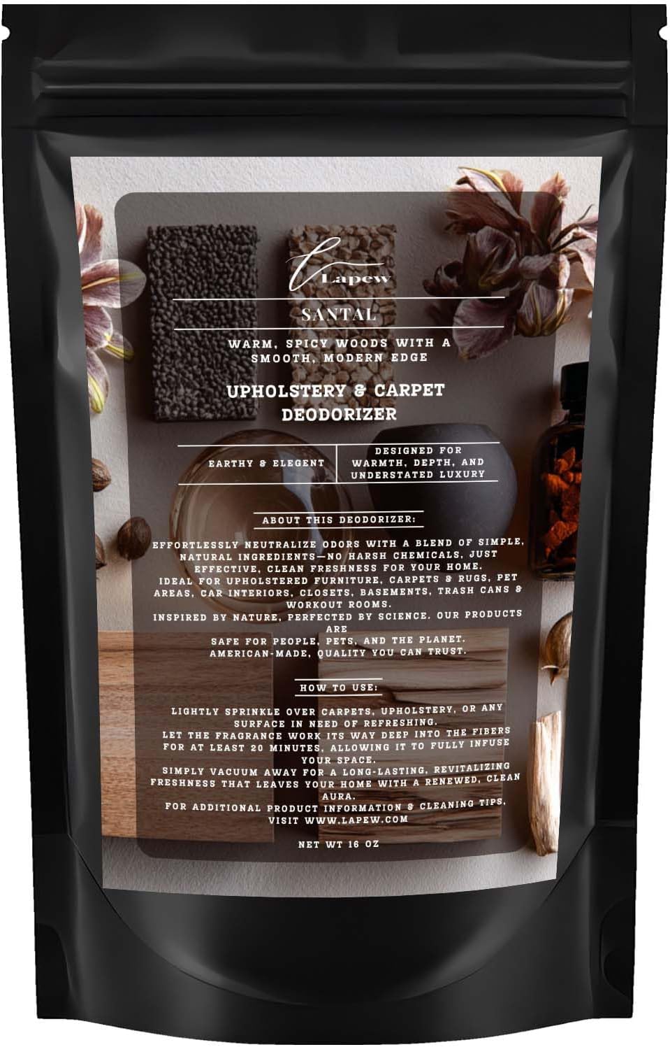 Santal Carpet Freshener Powder: Powerful Odor Eliminator for Home, Upholstery Deodorizer, Carpet