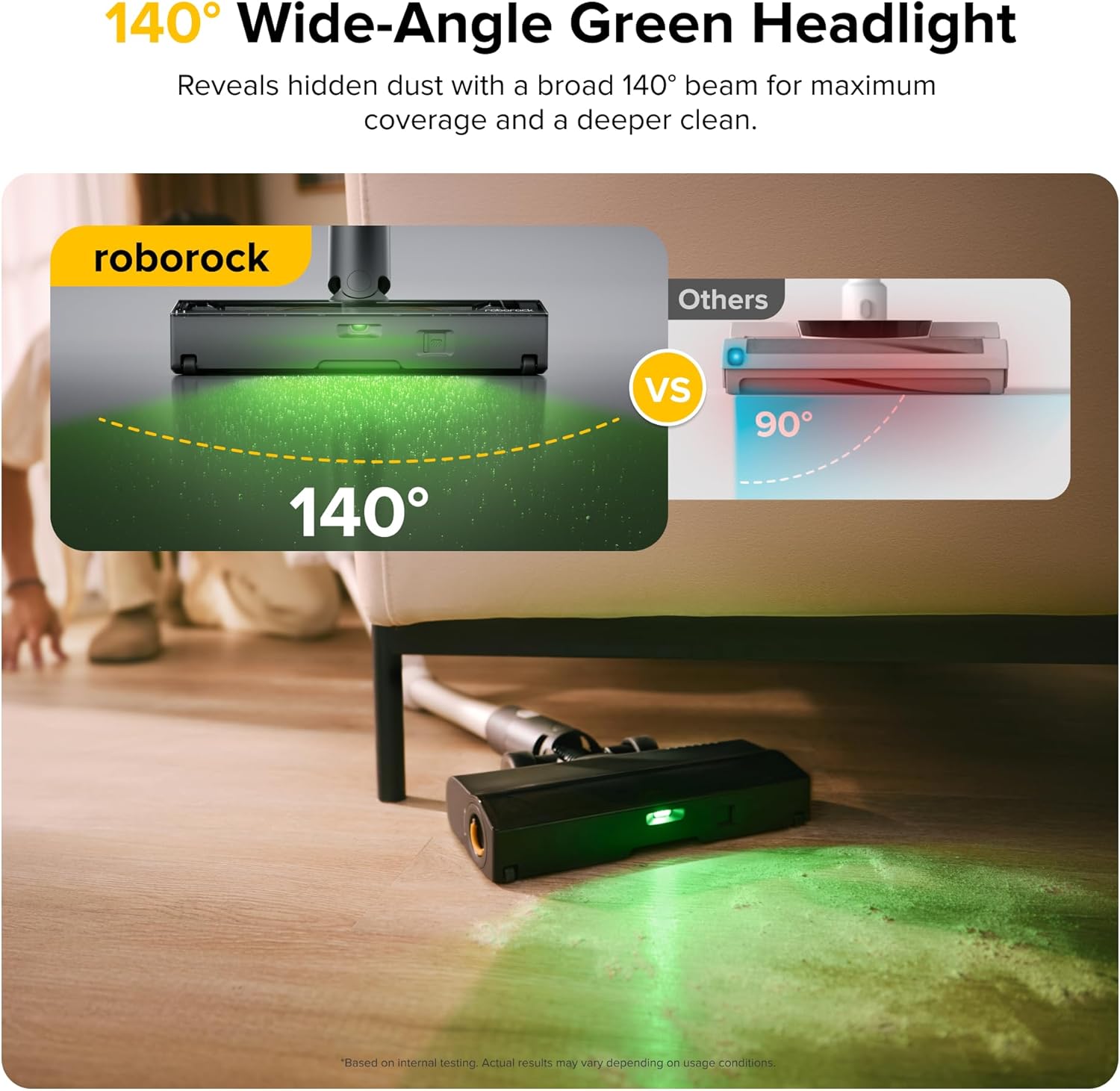 roborock H60 Pro Cordless Stick Vacuum Cleaner, 170AW Suction Power, 80-Min Runtime, 90° Bendable