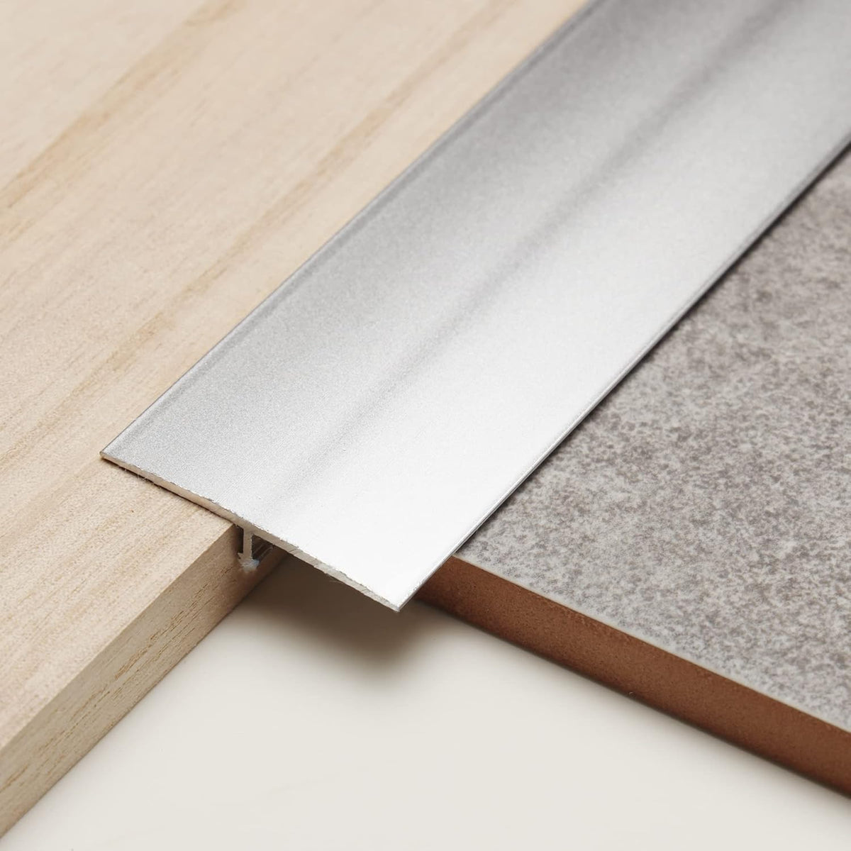 3Pcs Aluminum T Molding Trim & Floor Transition Strips, Flat Divider Strip for Door Threshold and