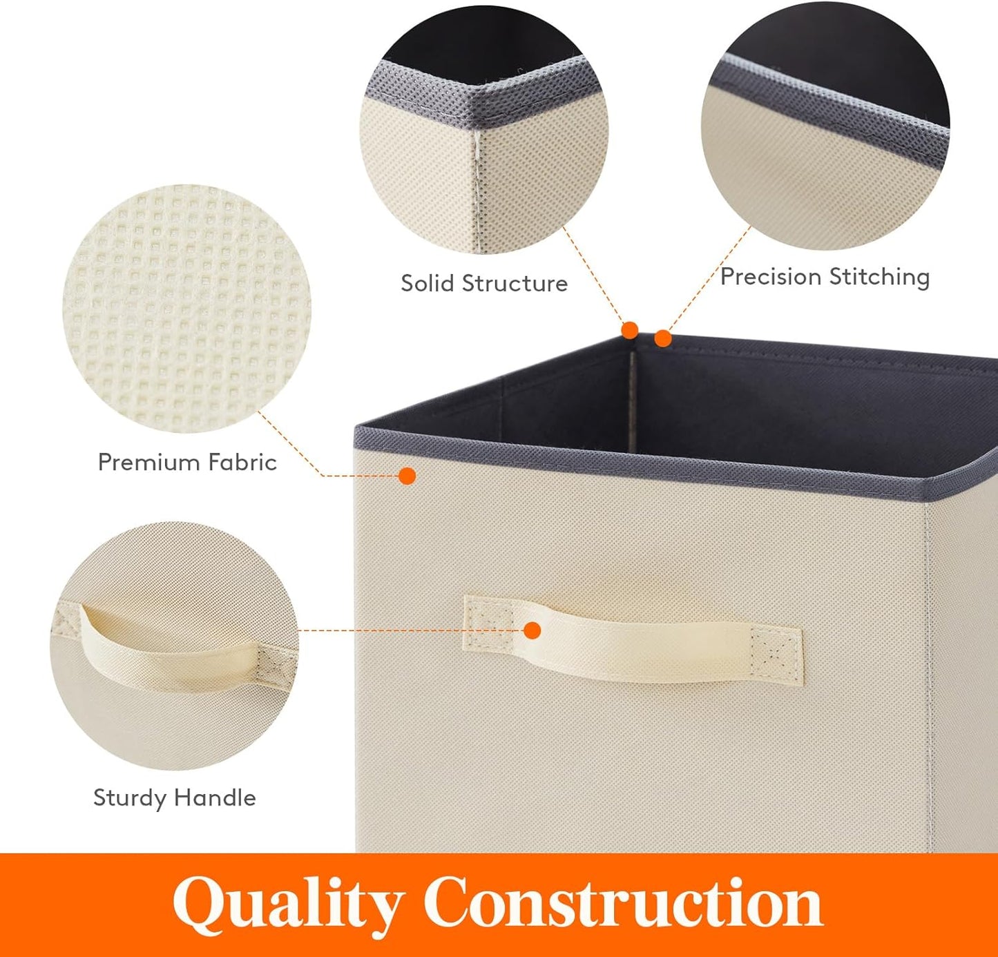 Lifewit 12 Packs Storage Cubes, 11 Inch Cube Storage Bins, Foldable Decorative Fabric Storage