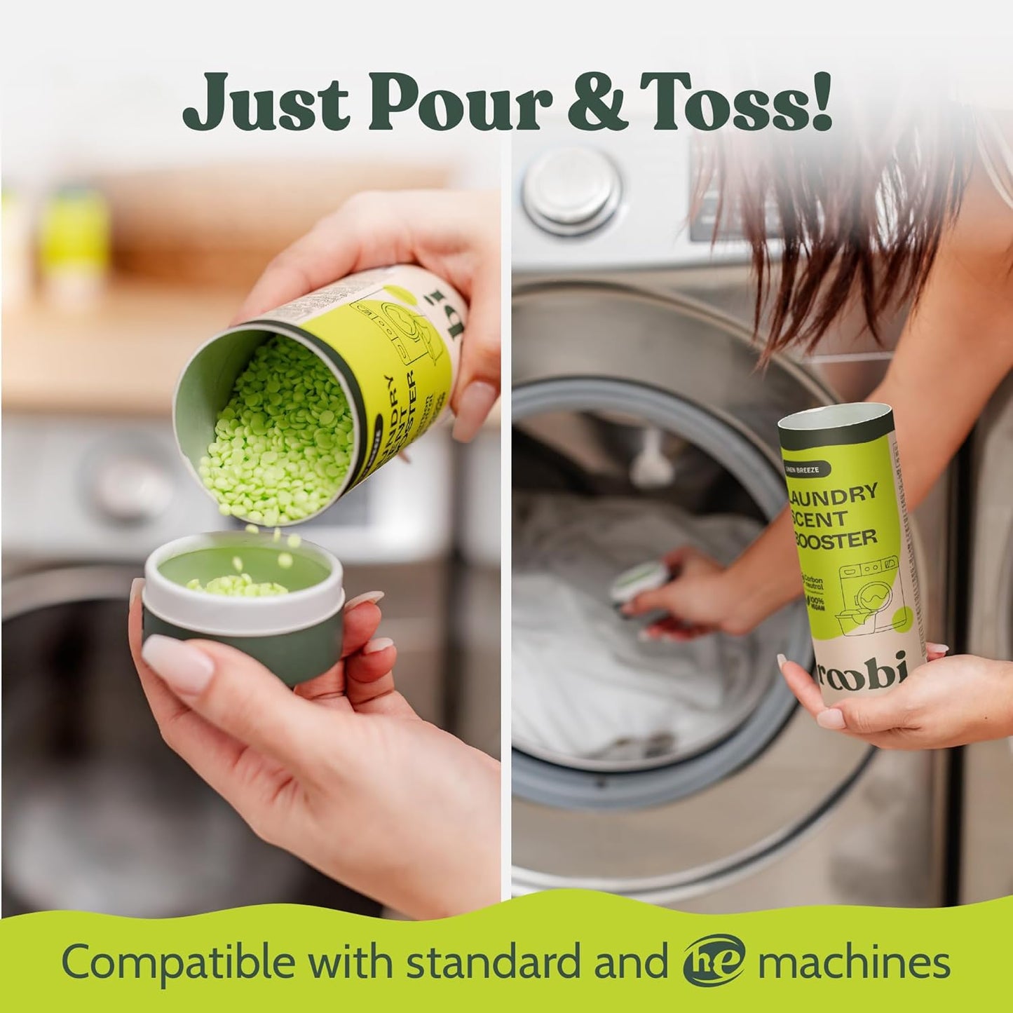 Roobi Sustainable Laundry Scent Booster Beads. Linen Breeze Fragrance Laundry Beads. 500 gr Bulk
