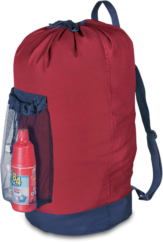 Dalykate Backpack Laundry Bag, Laundry Backpack with Shoulder Straps and Mesh Pocket Durable Nylon