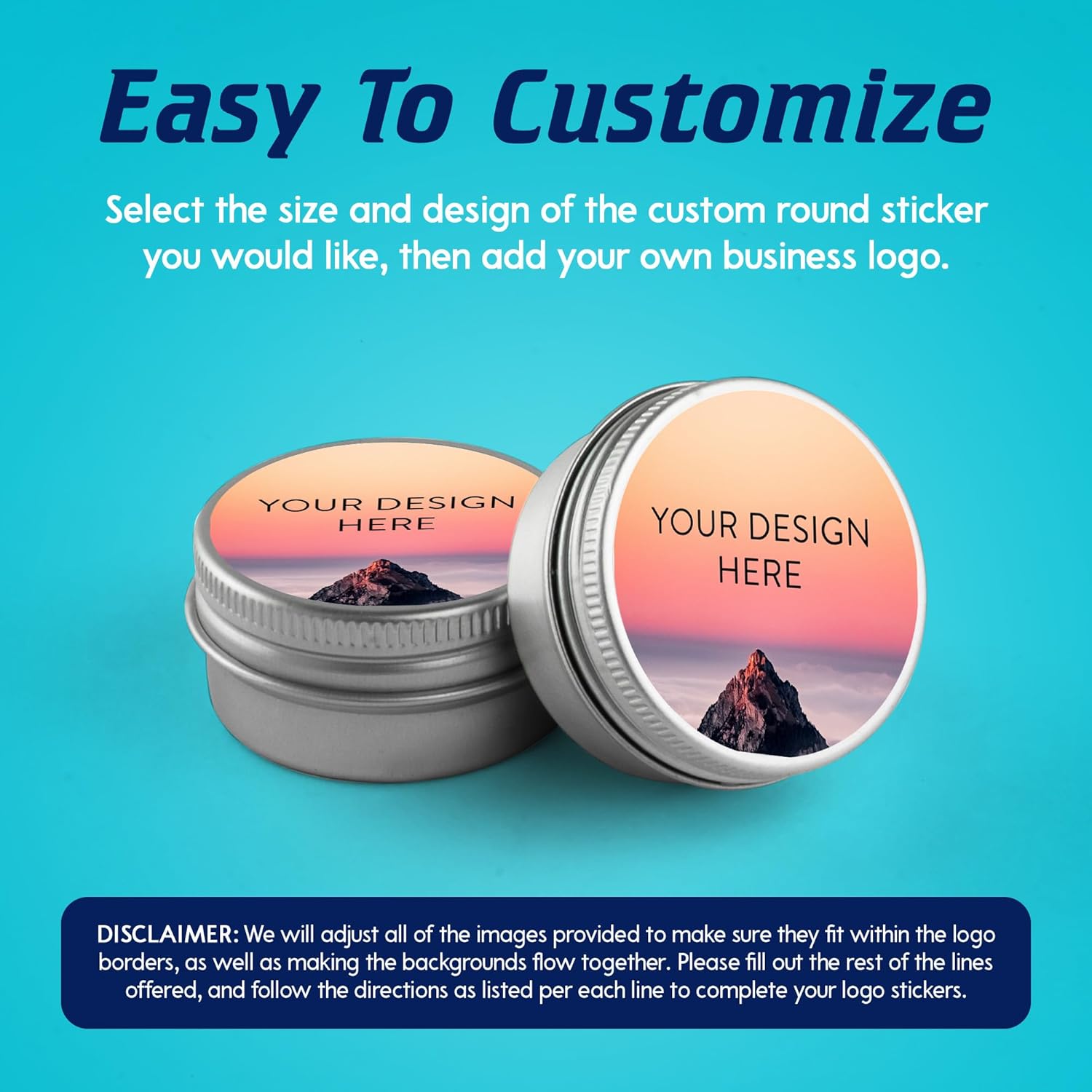 100 Custom Vinyl Stickers - Upload Your own Image, Text, Design, Logo - Personalized Logo Labels