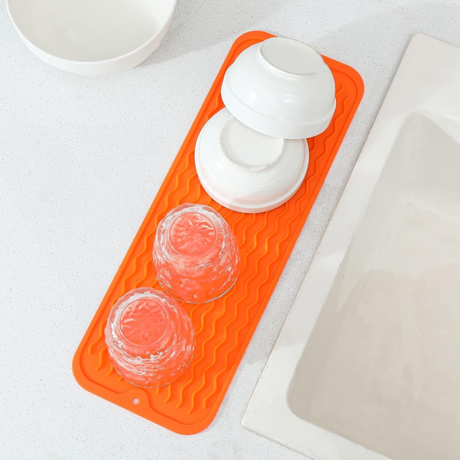 Silicone Dish Drying Mat for Multiple Usage,Easy clean,Eco-friendly,Heat-resistant Silicone Mat for