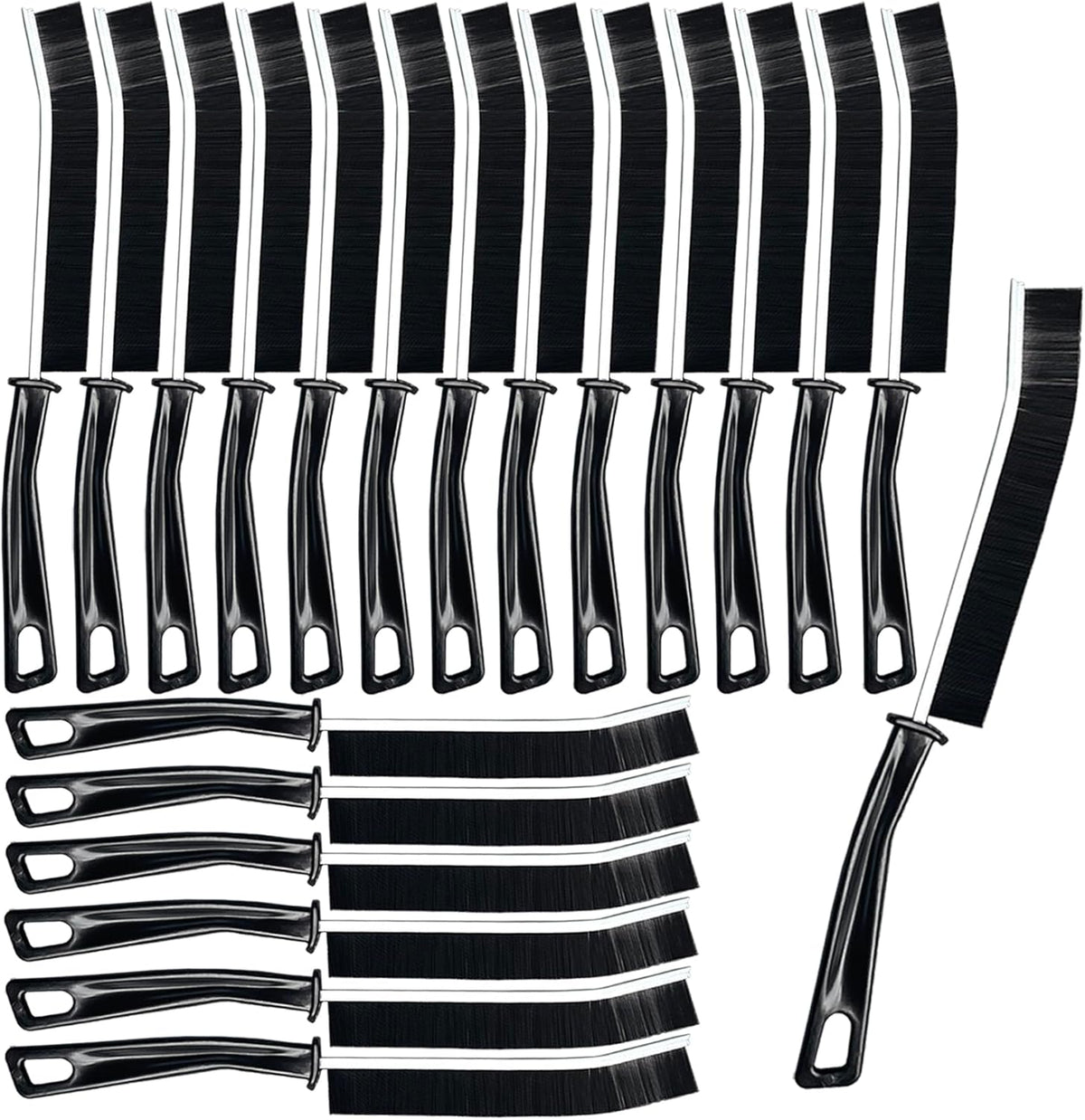 20 Pcs Crevice Cleaning Brush, Bathroom Gap Brush, Grout Cleaner Brush Hard Bristle Crevice