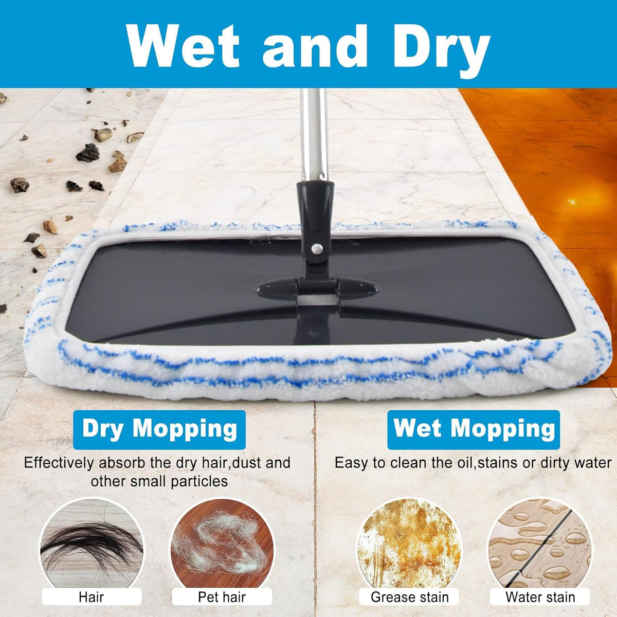 5 Pack Mop Heads Replacements for Ocedar Hardwood Floor 'N More Microfiber Mops,Terry Cloth Mops