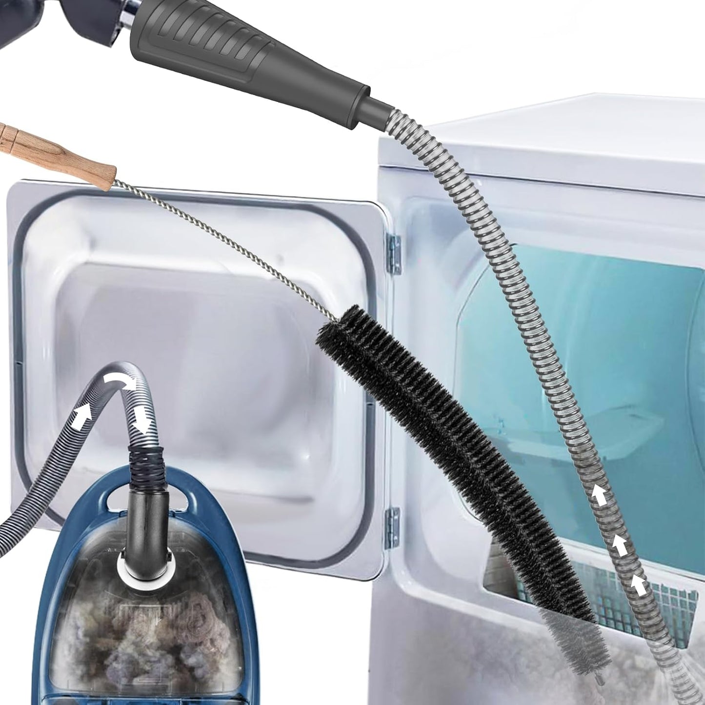 Sealegend Dryer Vent Cleaner Kit Dryer Lint Vacuum Attachment Lint Remover, Dryer Vent Vacuum Hose