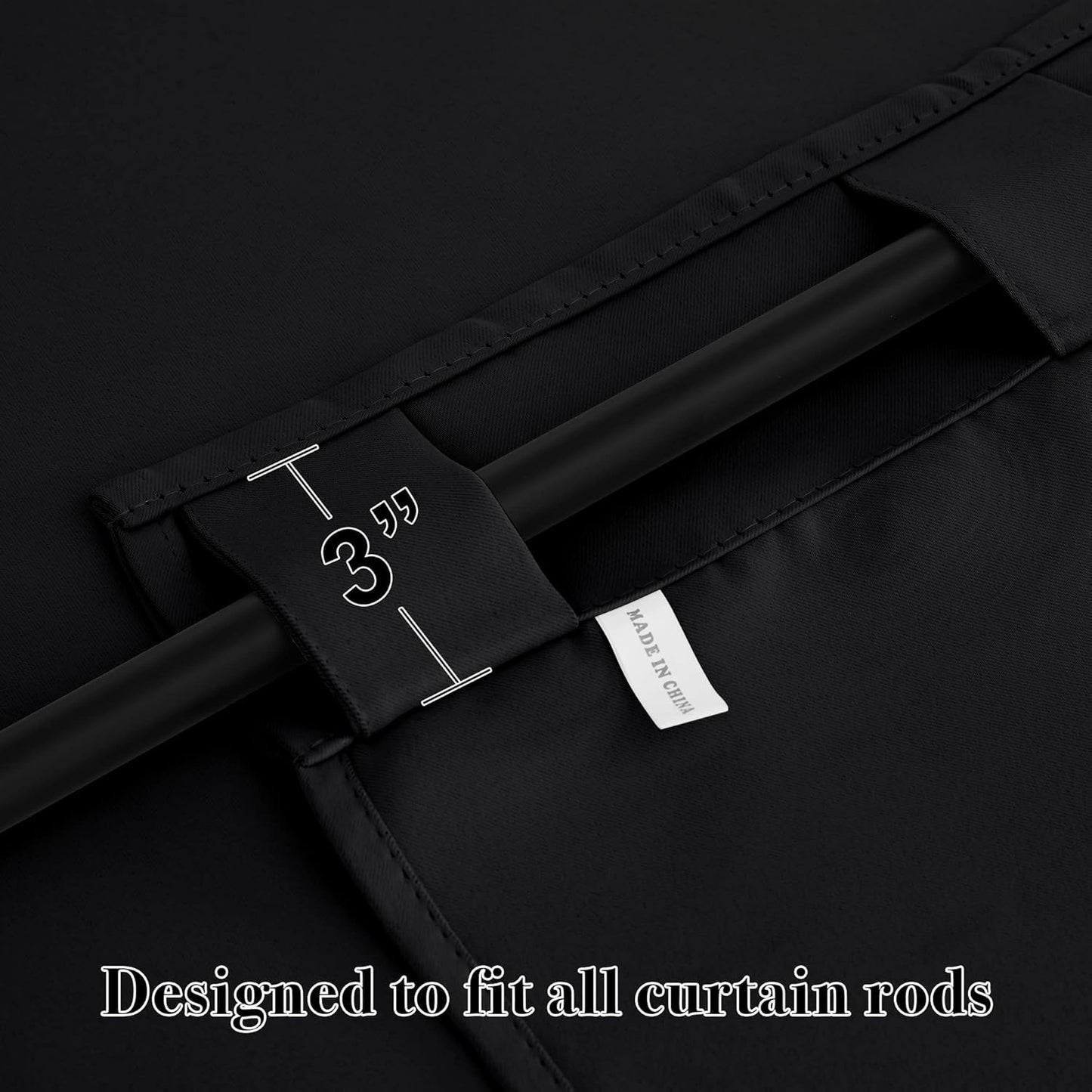 RYB HOME Blackout Curtains Pair - Solid Country Window Decorating Panels Light Block Drapes for