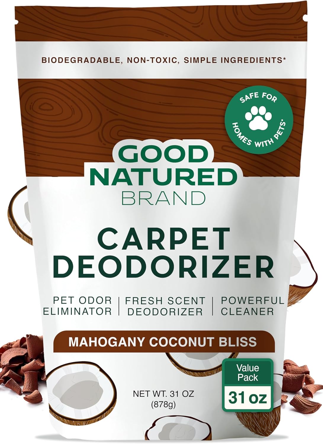 Good Natured Brand | Carpet Deodorizer & Freshener Powder | 31 oz Pet Odor Eliminator for Strong