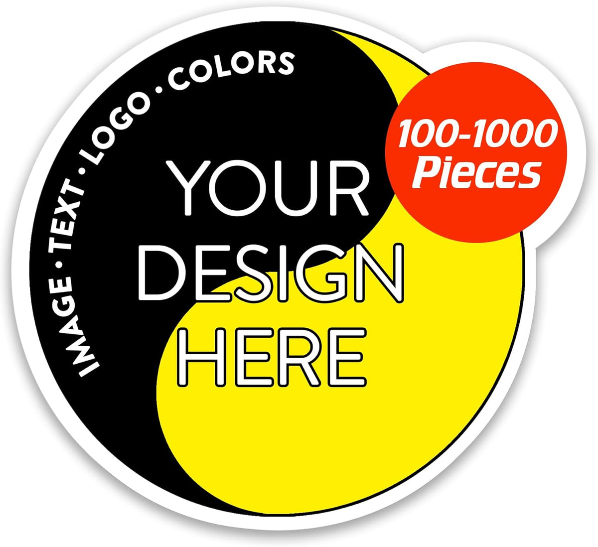 5-1000 Custom Vinyl Stickers - Upload Your own Image, Text, Design, Logo - Personalized Logo Labels