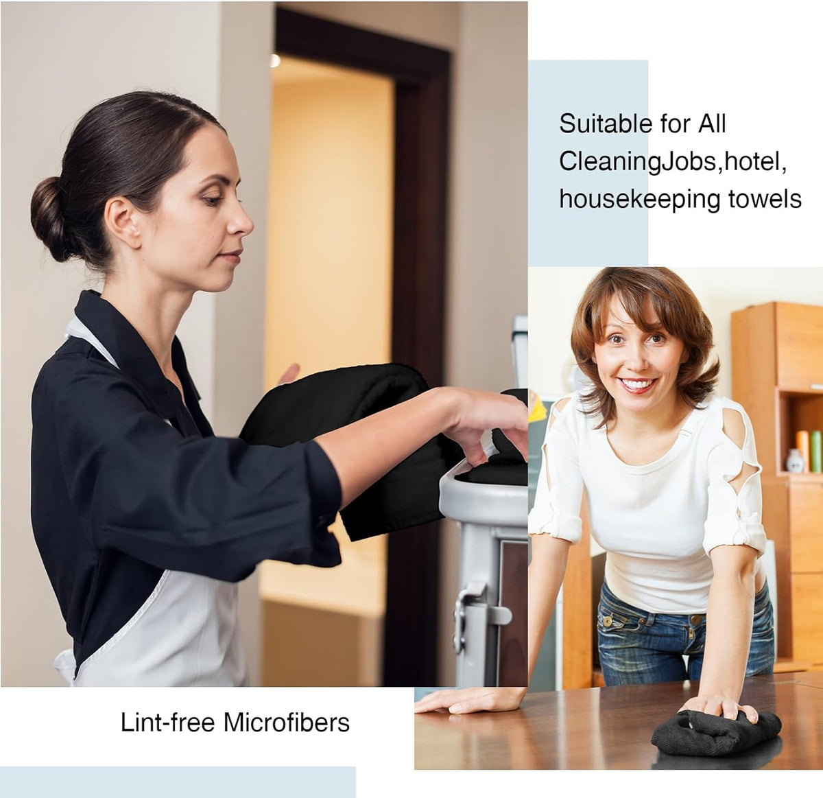 200 Pieces Microfiber Cleaning Cloths Bulk Absorbent Microfiber Towels Reusable Lint-Free Streak