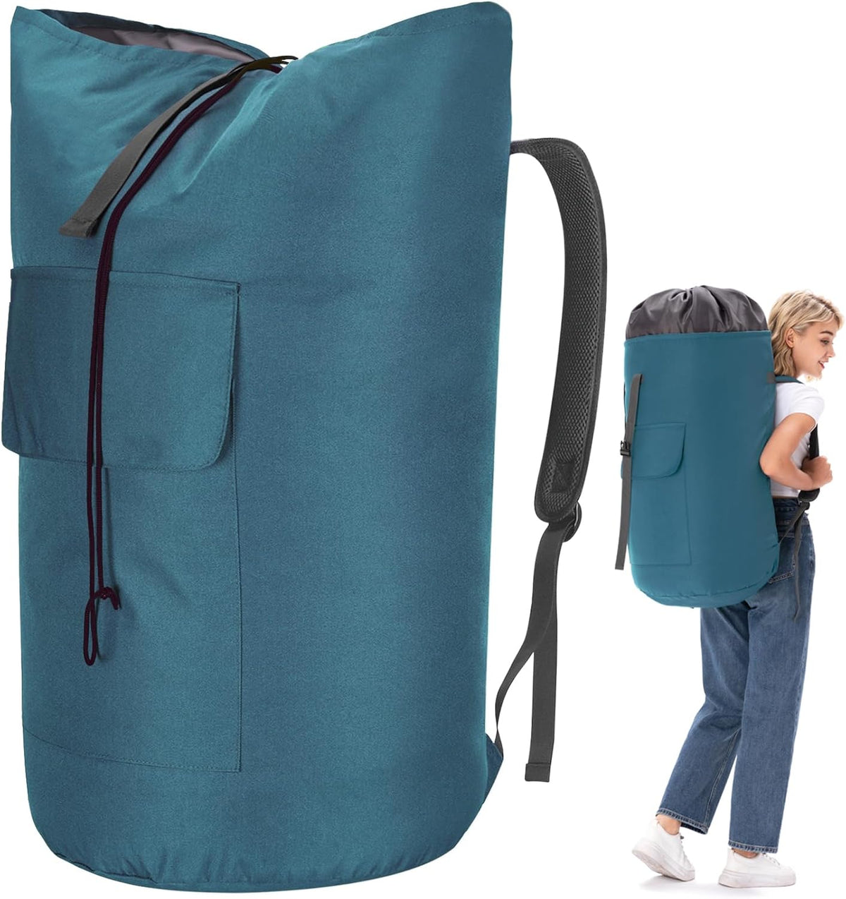 Laundry Bag for College, Backpack Laundry Bag for College Turquoise, 115L Extra Large Laundry